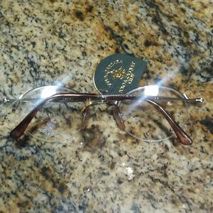 SANTA BARBARA POLO SB109 50 21 140 Gold Half Rim Frames Eyeglasses New